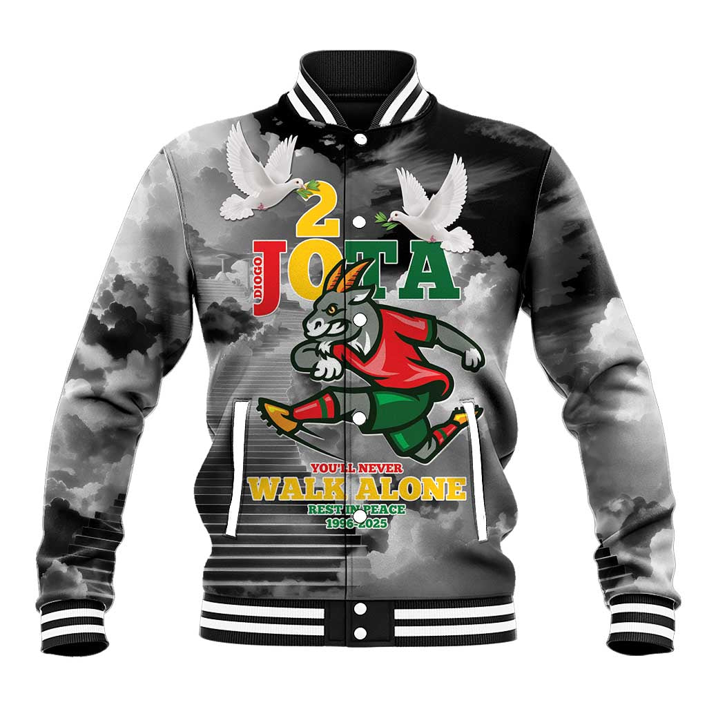 Portuguese Footballer Memorial Baseball Jacket You'll Never Walk Alone Rest In Peace 1996-2025 - Wonder Print Shop