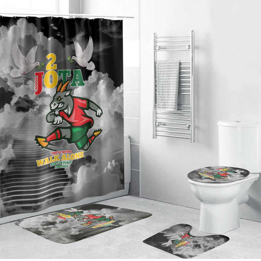 Portuguese Footballer Memorial Bathroom Set You'll Never Walk Alone Rest In Peace 1996-2025 - Wonder Print Shop