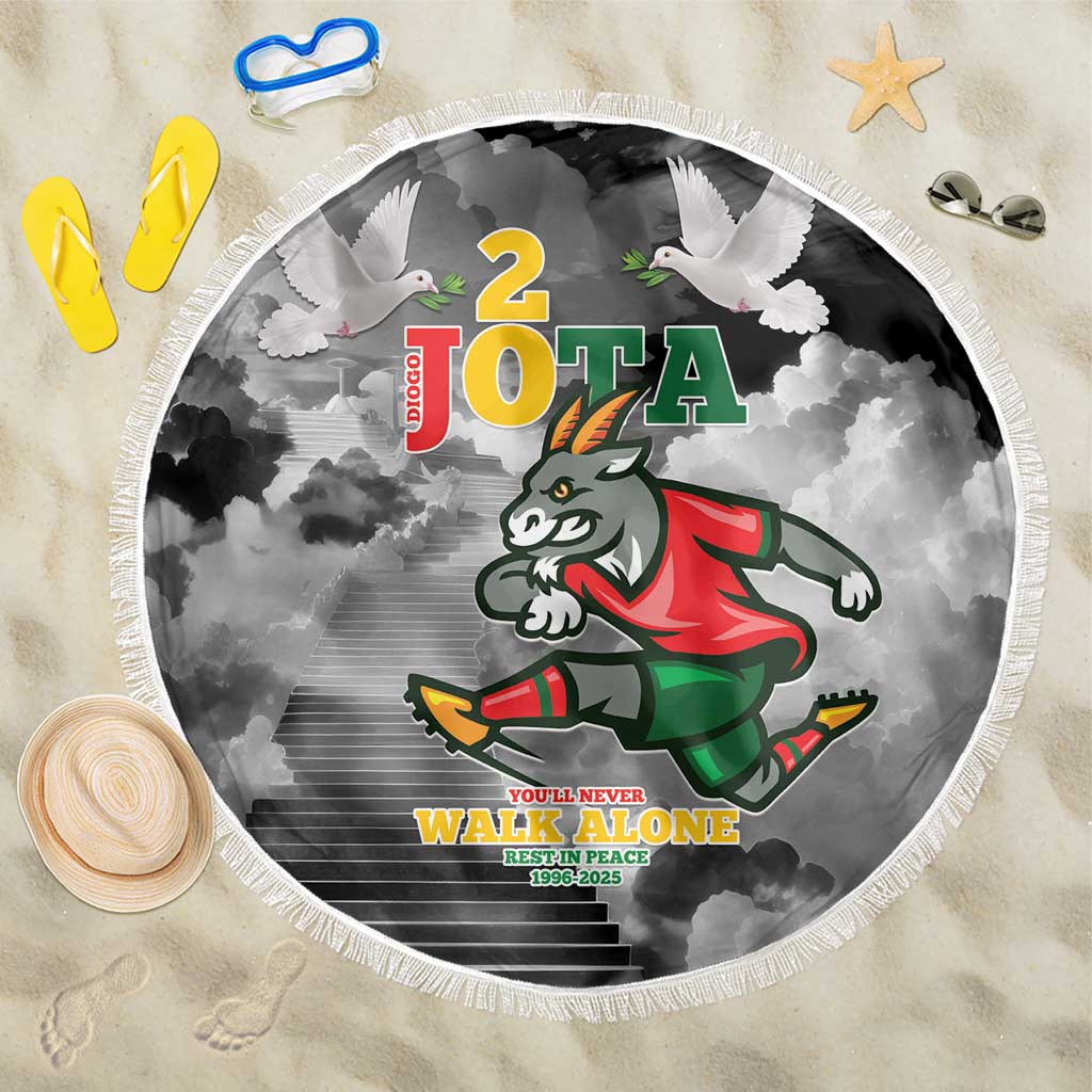 Portuguese Footballer Memorial Beach Blanket You'll Never Walk Alone Rest In Peace 1996-2025 - Wonder Print Shop