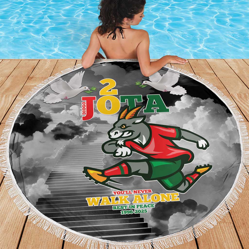 Portuguese Footballer Memorial Beach Blanket You'll Never Walk Alone Rest In Peace 1996-2025 - Wonder Print Shop