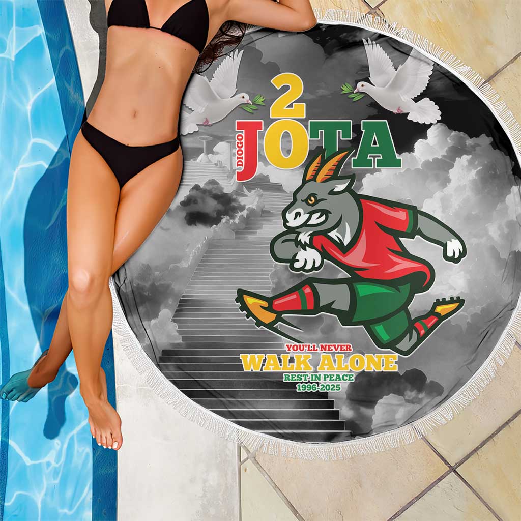 Portuguese Footballer Memorial Beach Blanket You'll Never Walk Alone Rest In Peace 1996-2025 - Wonder Print Shop