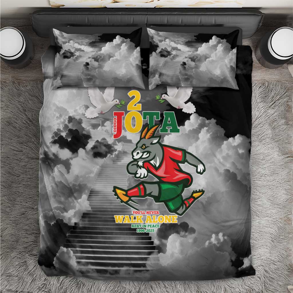 Portuguese Footballer Memorial Bedding Set You'll Never Walk Alone Rest In Peace 1996-2025 - Wonder Print Shop