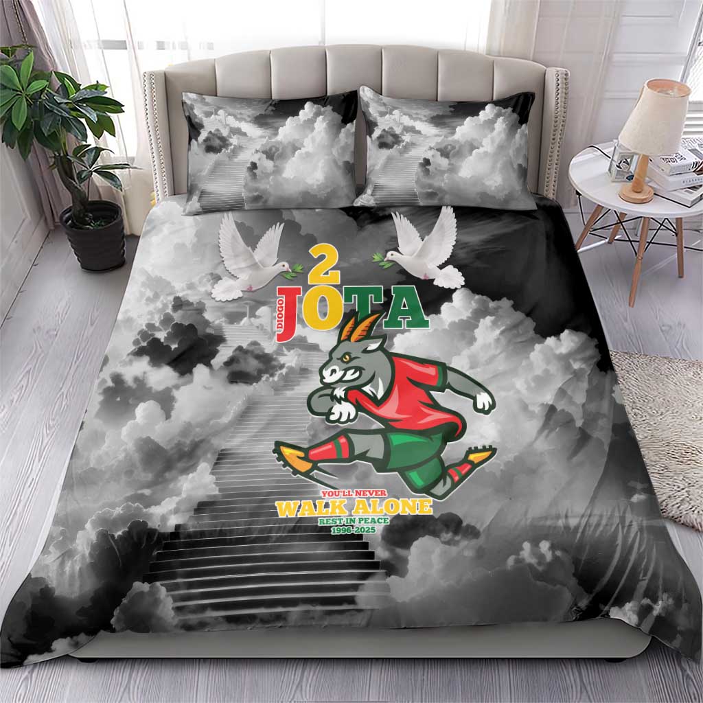 Portuguese Footballer Memorial Bedding Set You'll Never Walk Alone Rest In Peace 1996-2025 - Wonder Print Shop