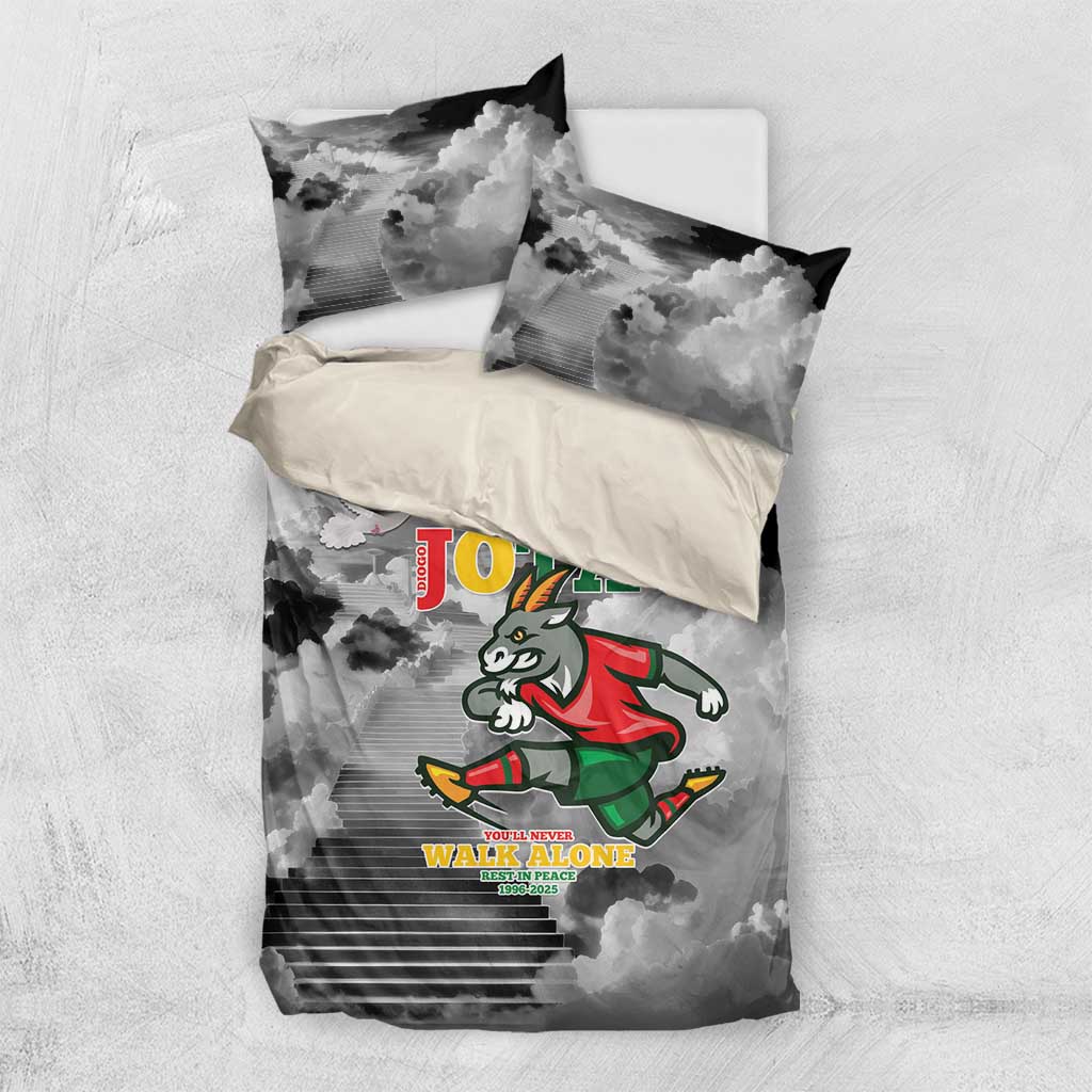 Portuguese Footballer Memorial Bedding Set You'll Never Walk Alone Rest In Peace 1996-2025 - Wonder Print Shop