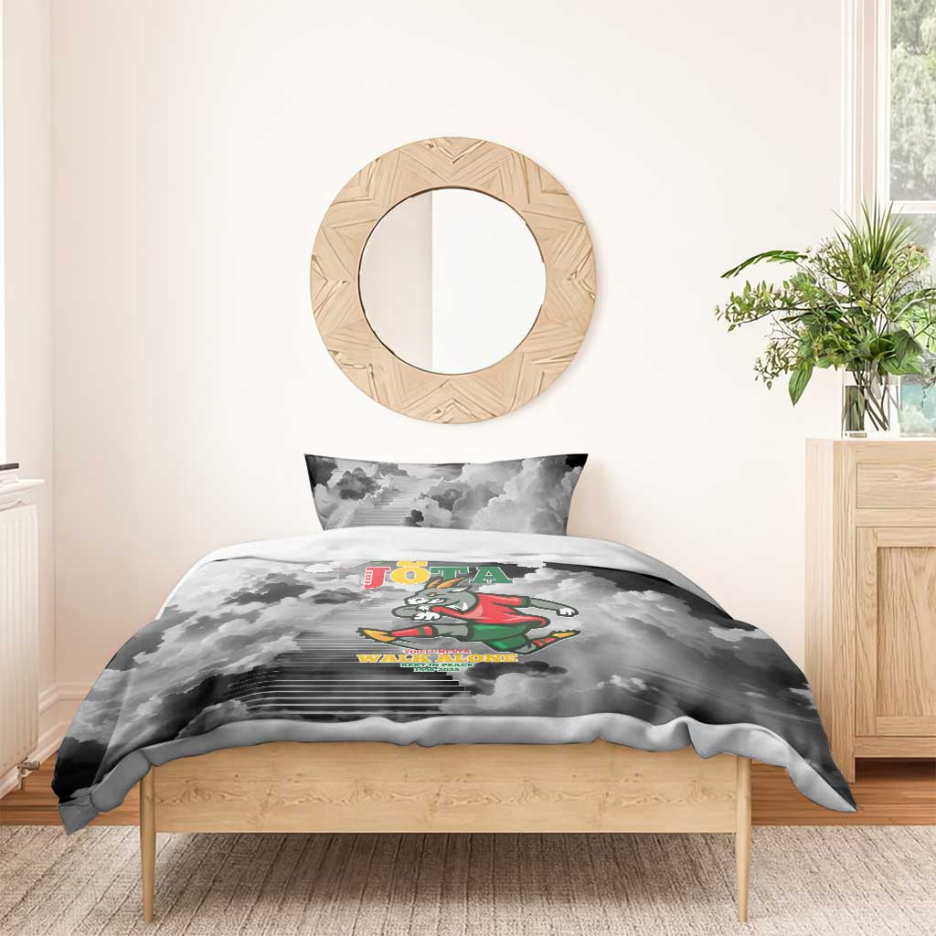 Portuguese Footballer Memorial Bedding Set You'll Never Walk Alone Rest In Peace 1996-2025 - Wonder Print Shop