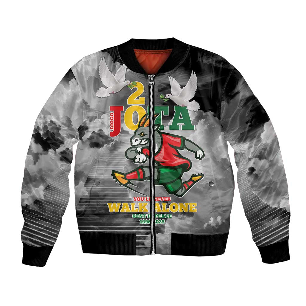 Portuguese Footballer Memorial Bomber Jacket You'll Never Walk Alone Rest In Peace 1996-2025 - Wonder Print Shop