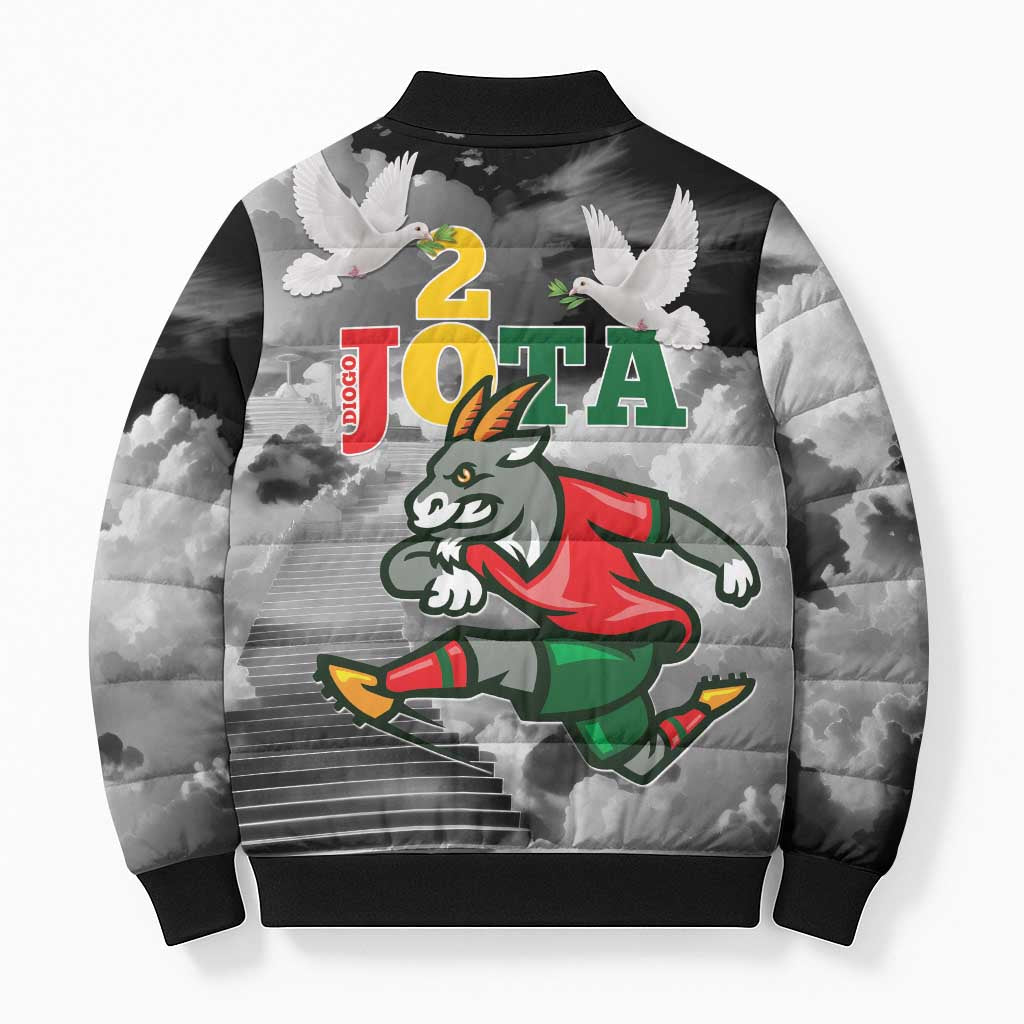 Portuguese Footballer Memorial Bomber Puffer Jacket You'll Never Walk Alone Rest In Peace 1996-2025 - Wonder Print Shop