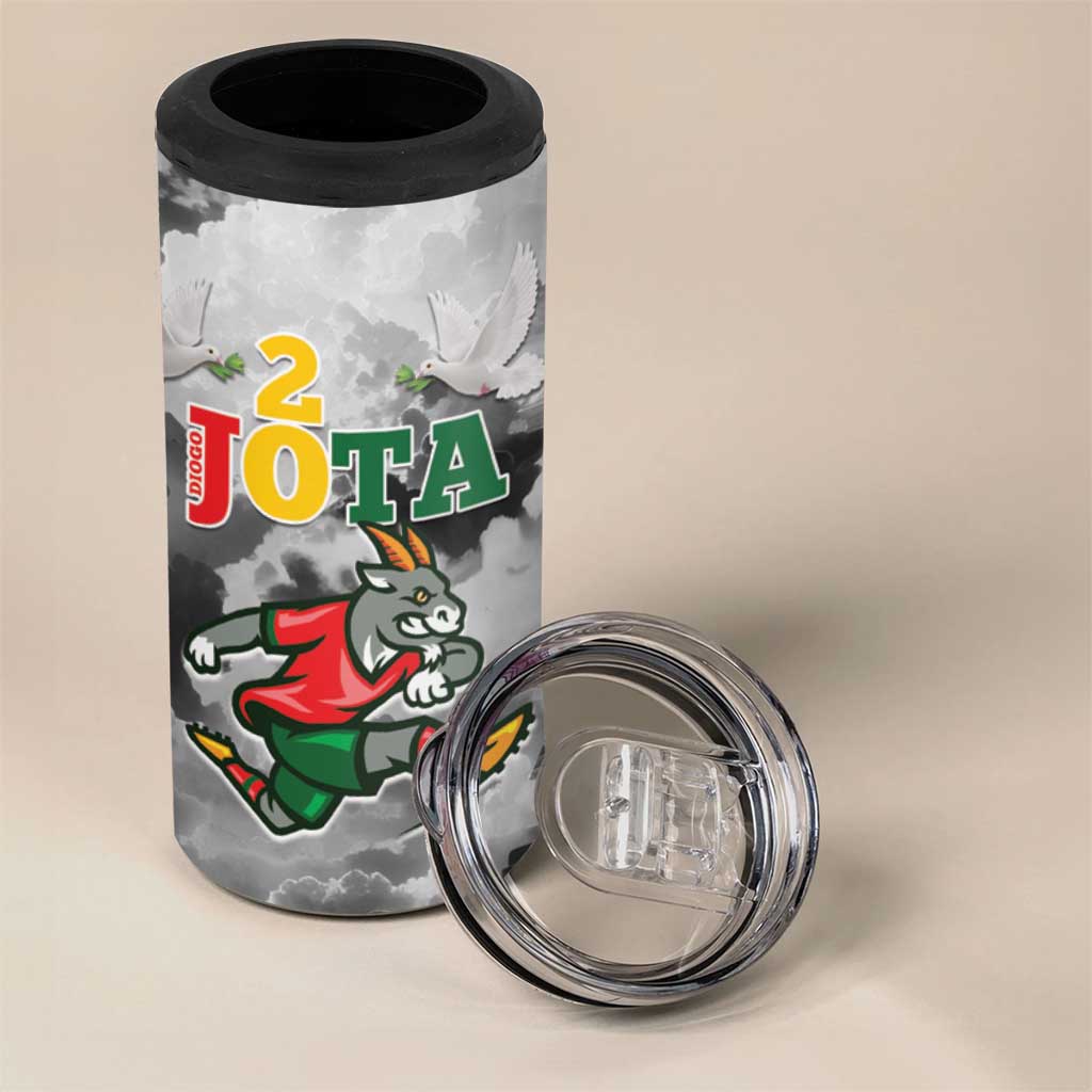 Portuguese Footballer Memorial 4 in 1 Can Cooler Tumbler You'll Never Walk Alone Rest In Peace 1996-2025 - Wonder Print Shop
