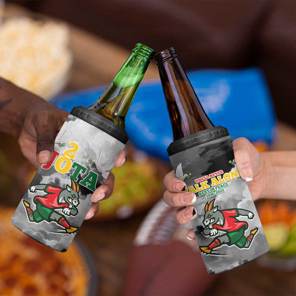 Portuguese Footballer Memorial 4 in 1 Can Cooler Tumbler You'll Never Walk Alone Rest In Peace 1996-2025 - Wonder Print Shop