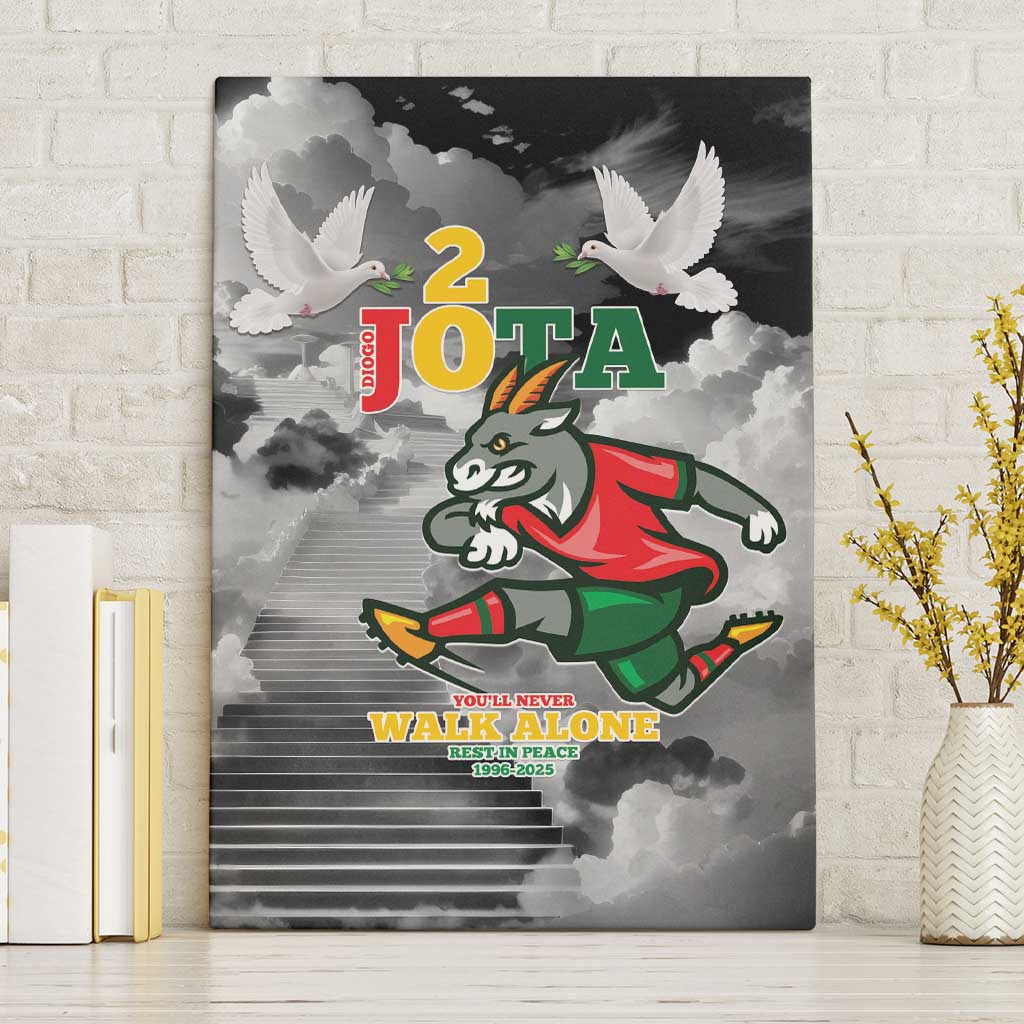 Portuguese Footballer Memorial Canvas Wall Art You'll Never Walk Alone Rest In Peace 1996-2025 - Wonder Print Shop