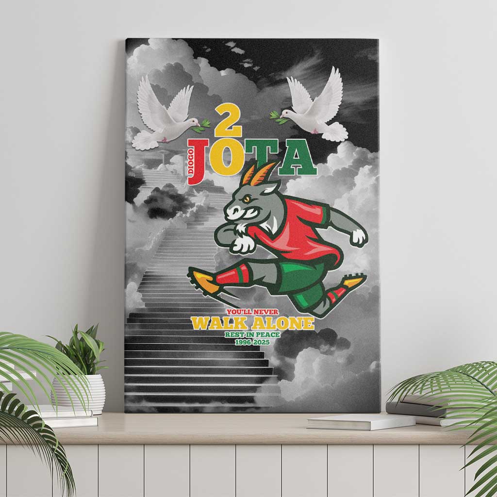 Portuguese Footballer Memorial Canvas Wall Art You'll Never Walk Alone Rest In Peace 1996-2025 - Wonder Print Shop