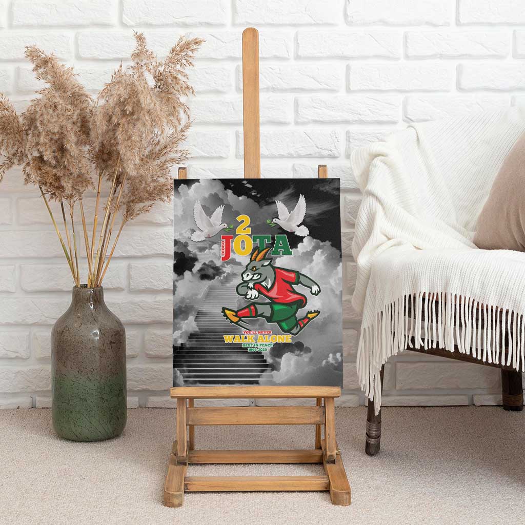 Portuguese Footballer Memorial Canvas Wall Art You'll Never Walk Alone Rest In Peace 1996-2025 - Wonder Print Shop