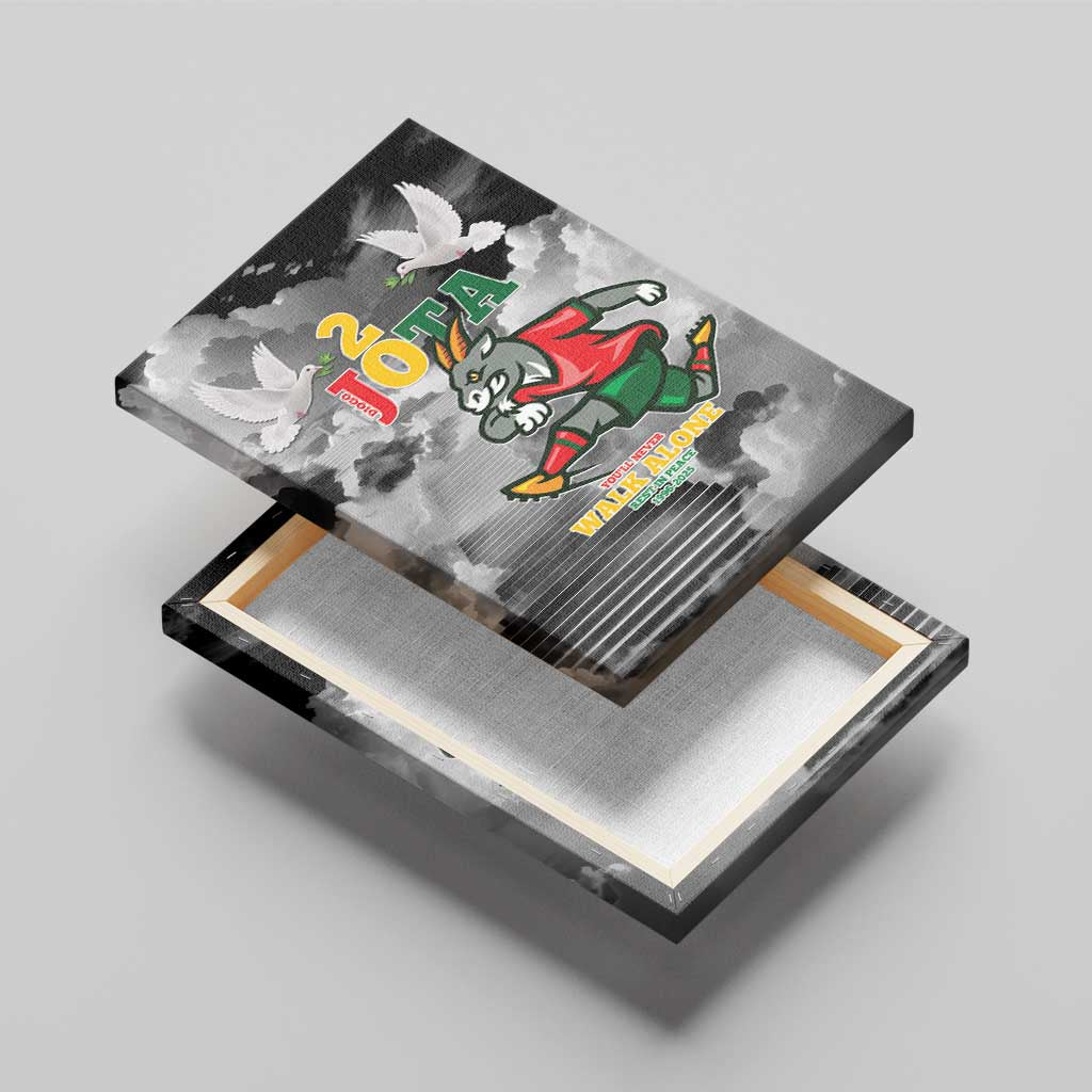 Portuguese Footballer Memorial Canvas Wall Art You'll Never Walk Alone Rest In Peace 1996-2025 - Wonder Print Shop