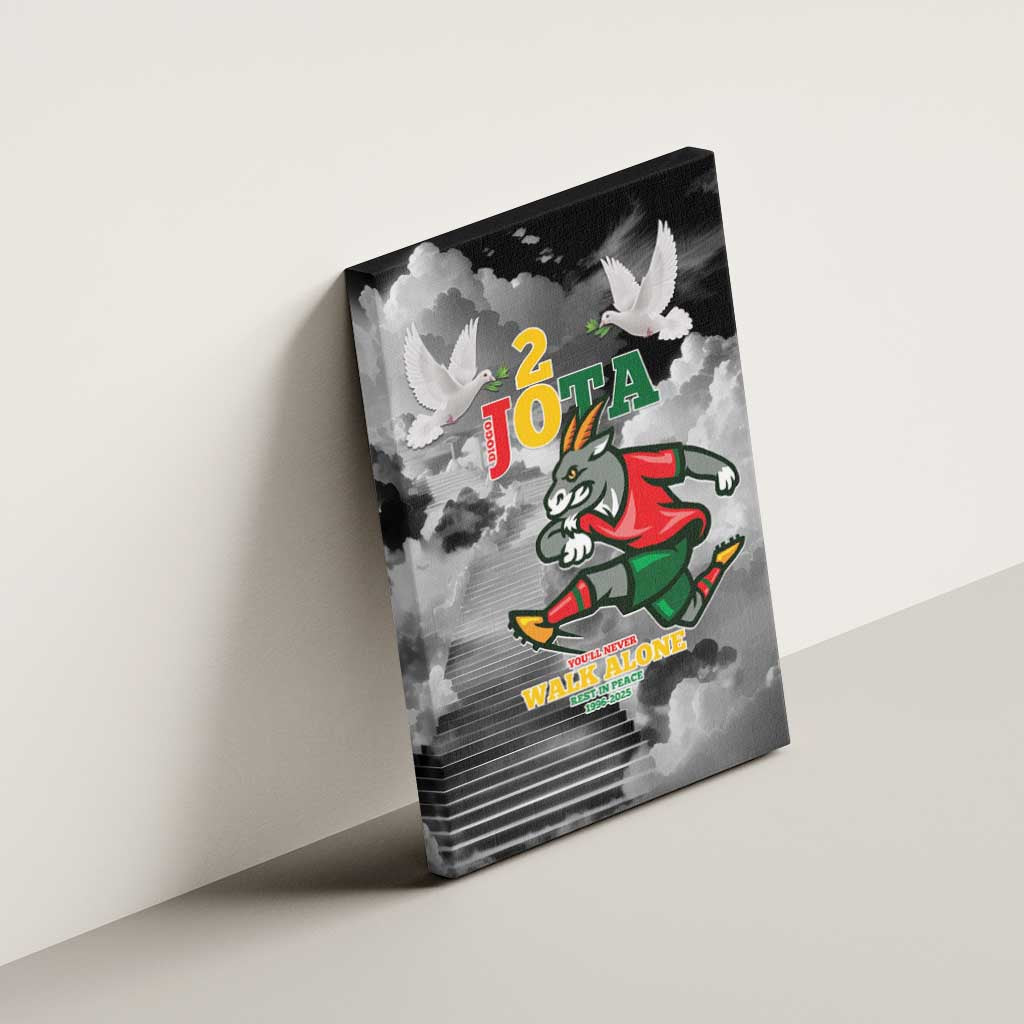 Portuguese Footballer Memorial Canvas Wall Art You'll Never Walk Alone Rest In Peace 1996-2025 - Wonder Print Shop