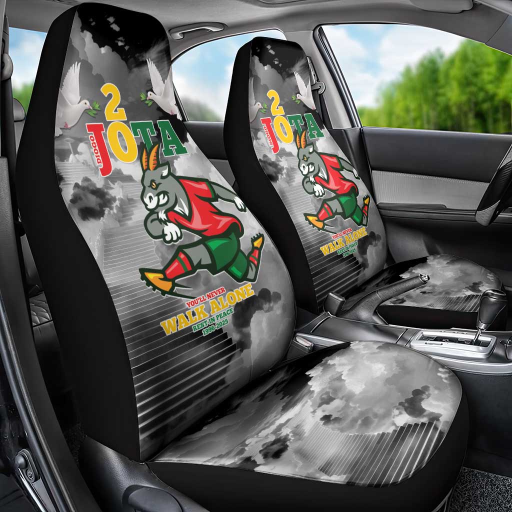 Portuguese Footballer Memorial Car Seat Cover You'll Never Walk Alone Rest In Peace 1996-2025 - Wonder Print Shop