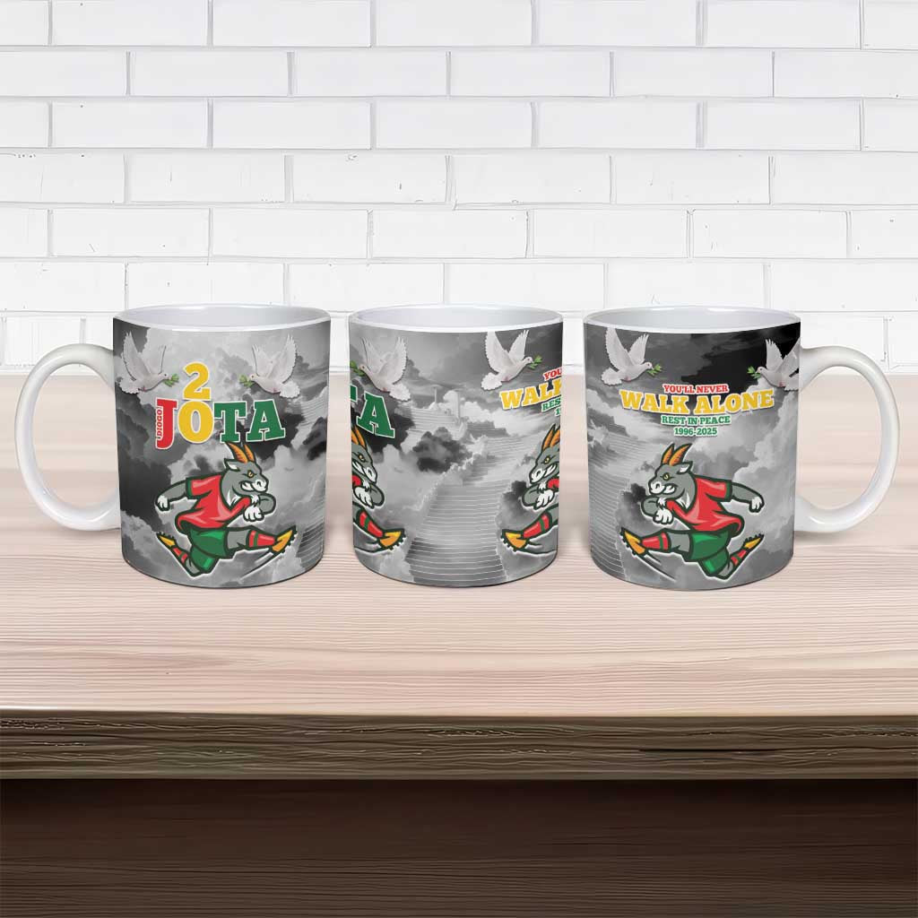 Portuguese Footballer Memorial Ceramic Mug You'll Never Walk Alone Rest In Peace 1996-2025 - Wonder Print Shop