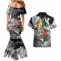 Portuguese Footballer Memorial Couples Matching Mermaid Dress and Hawaiian Shirt You'll Never Walk Alone Rest In Peace 1996-2025 - Wonder Print Shop