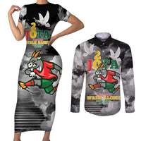 Portuguese Footballer Memorial Couples Matching Short Sleeve Bodycon Dress and Long Sleeve Button Shirt You'll Never Walk Alone Rest In Peace 1996-2025 - Wonder Print Shop