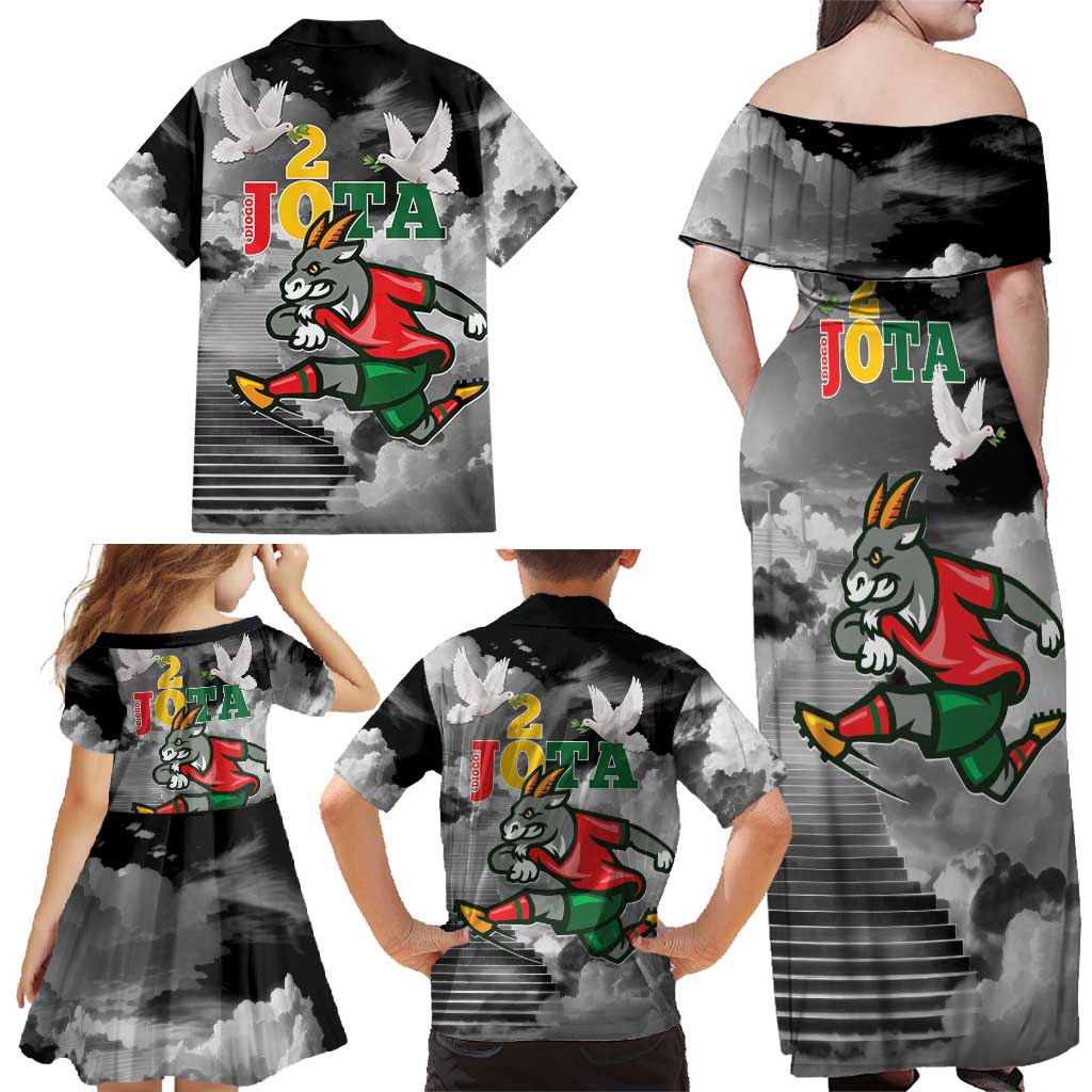 Portuguese Footballer Memorial Family Matching Off Shoulder Maxi Dress and Hawaiian Shirt You'll Never Walk Alone Rest In Peace 1996-2025 - Wonder Print Shop