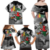 Portuguese Footballer Memorial Family Matching Off Shoulder Maxi Dress and Hawaiian Shirt You'll Never Walk Alone Rest In Peace 1996-2025 - Wonder Print Shop