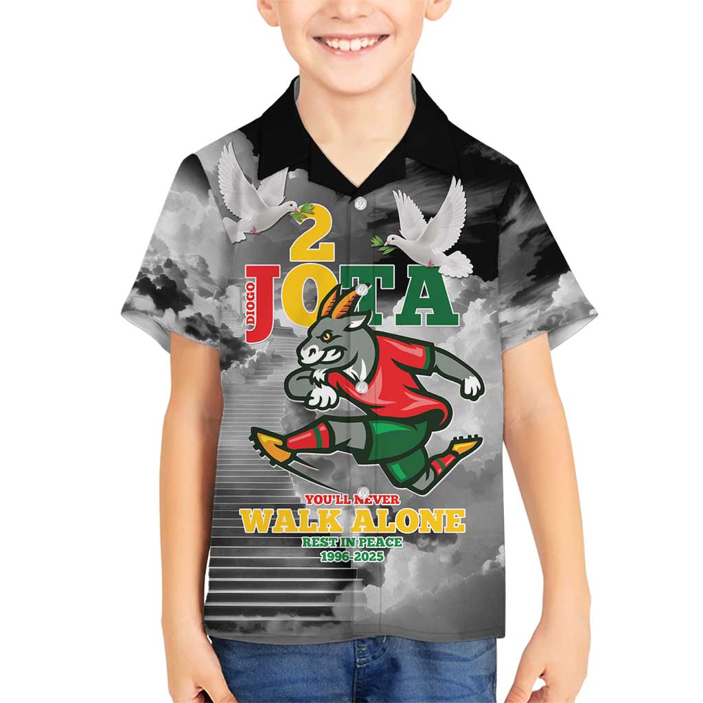 Portuguese Footballer Memorial Family Matching Off Shoulder Short Dress and Hawaiian Shirt You'll Never Walk Alone Rest In Peace 1996-2025 - Wonder Print Shop