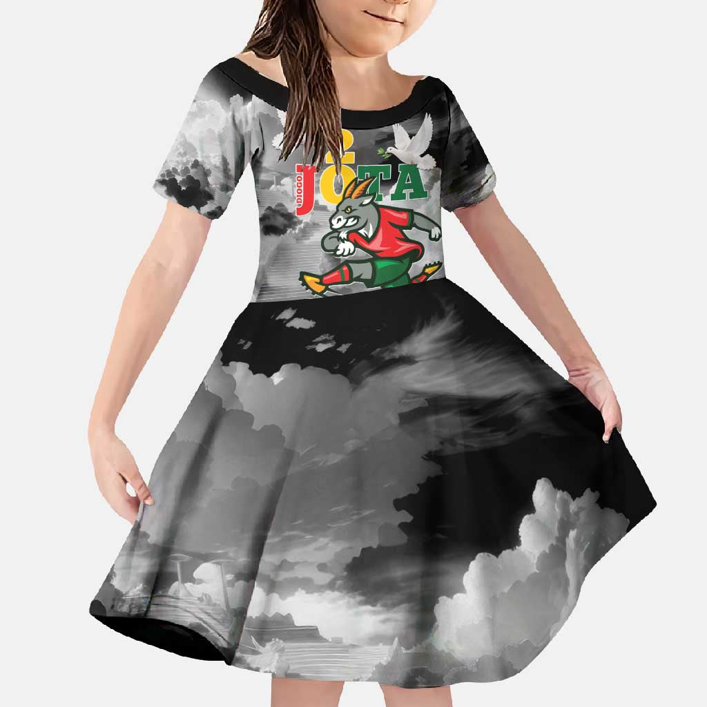 Portuguese Footballer Memorial Family Matching Short Sleeve Bodycon Dress and Hawaiian Shirt You'll Never Walk Alone Rest In Peace 1996-2025 - Wonder Print Shop