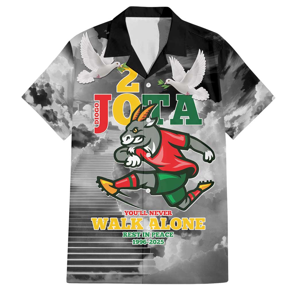 Portuguese Footballer Memorial Family Matching Short Sleeve Bodycon Dress and Hawaiian Shirt You'll Never Walk Alone Rest In Peace 1996-2025 - Wonder Print Shop