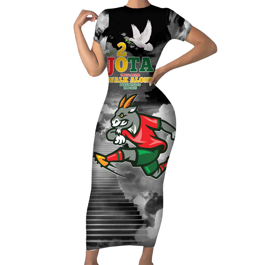 Portuguese Footballer Memorial Family Matching Short Sleeve Bodycon Dress and Hawaiian Shirt You'll Never Walk Alone Rest In Peace 1996-2025 - Wonder Print Shop