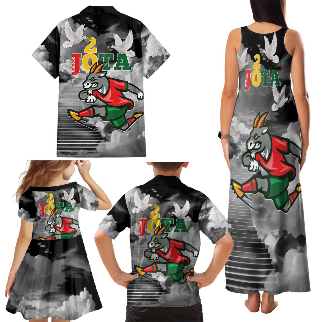 Portuguese Footballer Memorial Family Matching Tank Maxi Dress and Hawaiian Shirt You'll Never Walk Alone Rest In Peace 1996-2025 - Wonder Print Shop