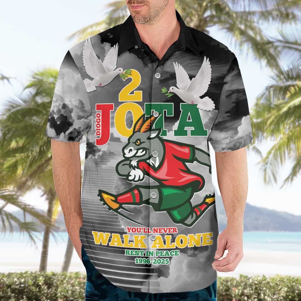 Portuguese Footballer Memorial Hawaiian Shirt You'll Never Walk Alone Rest In Peace 1996-2025 - Wonder Print Shop