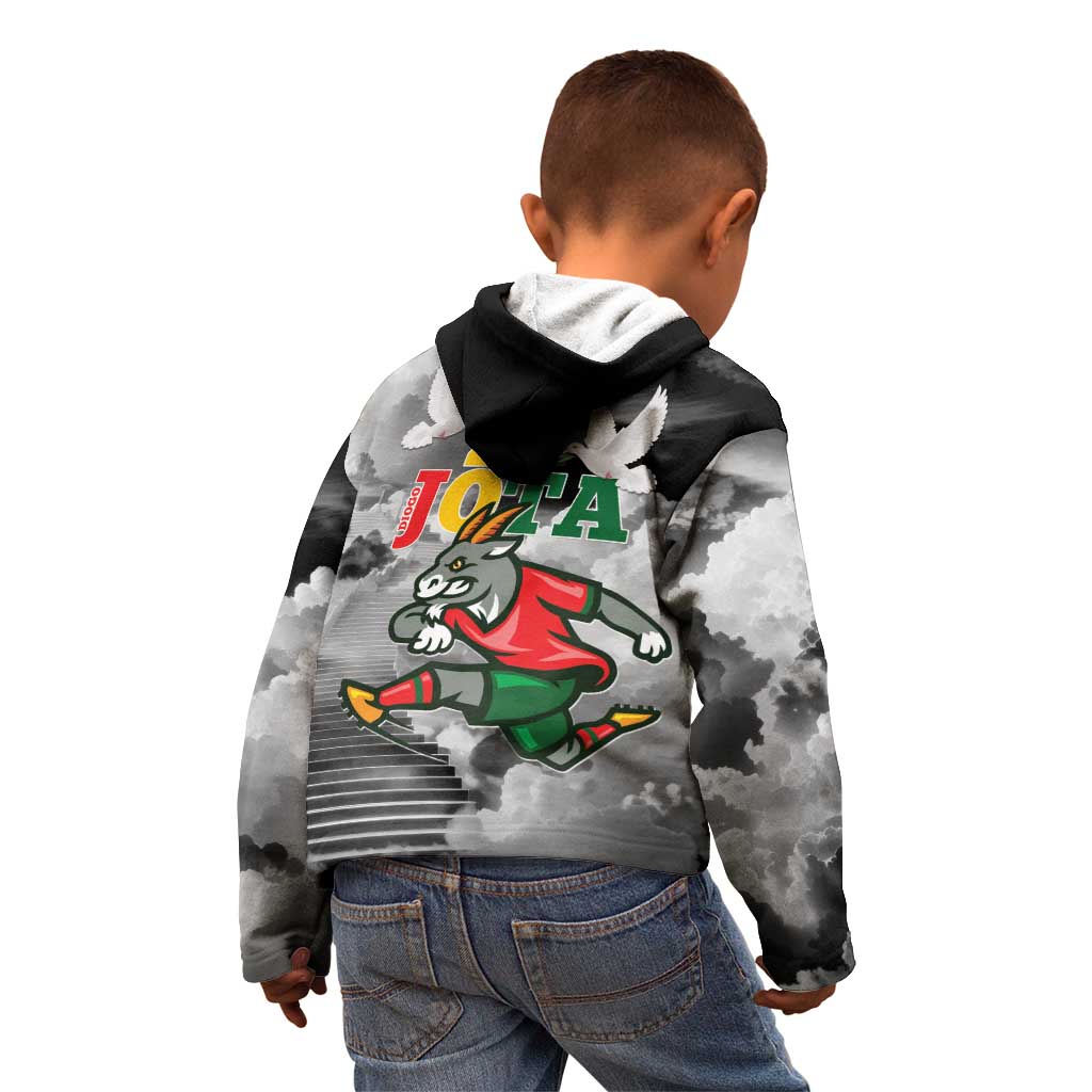 Portuguese Footballer Memorial Kid Hoodie You'll Never Walk Alone Rest In Peace 1996-2025 - Wonder Print Shop