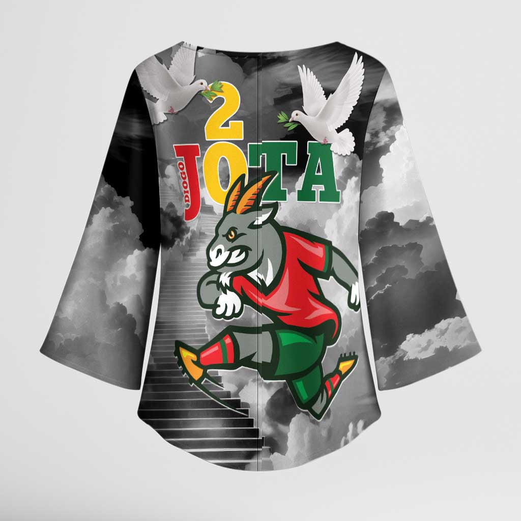 Portuguese Footballer Memorial Kimono Sleeve Blouse You'll Never Walk Alone Rest In Peace 1996-2025 - Wonder Print Shop