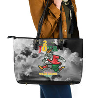 Portuguese Footballer Memorial Leather Tote Bag You'll Never Walk Alone Rest In Peace 1996-2025 - Wonder Print Shop