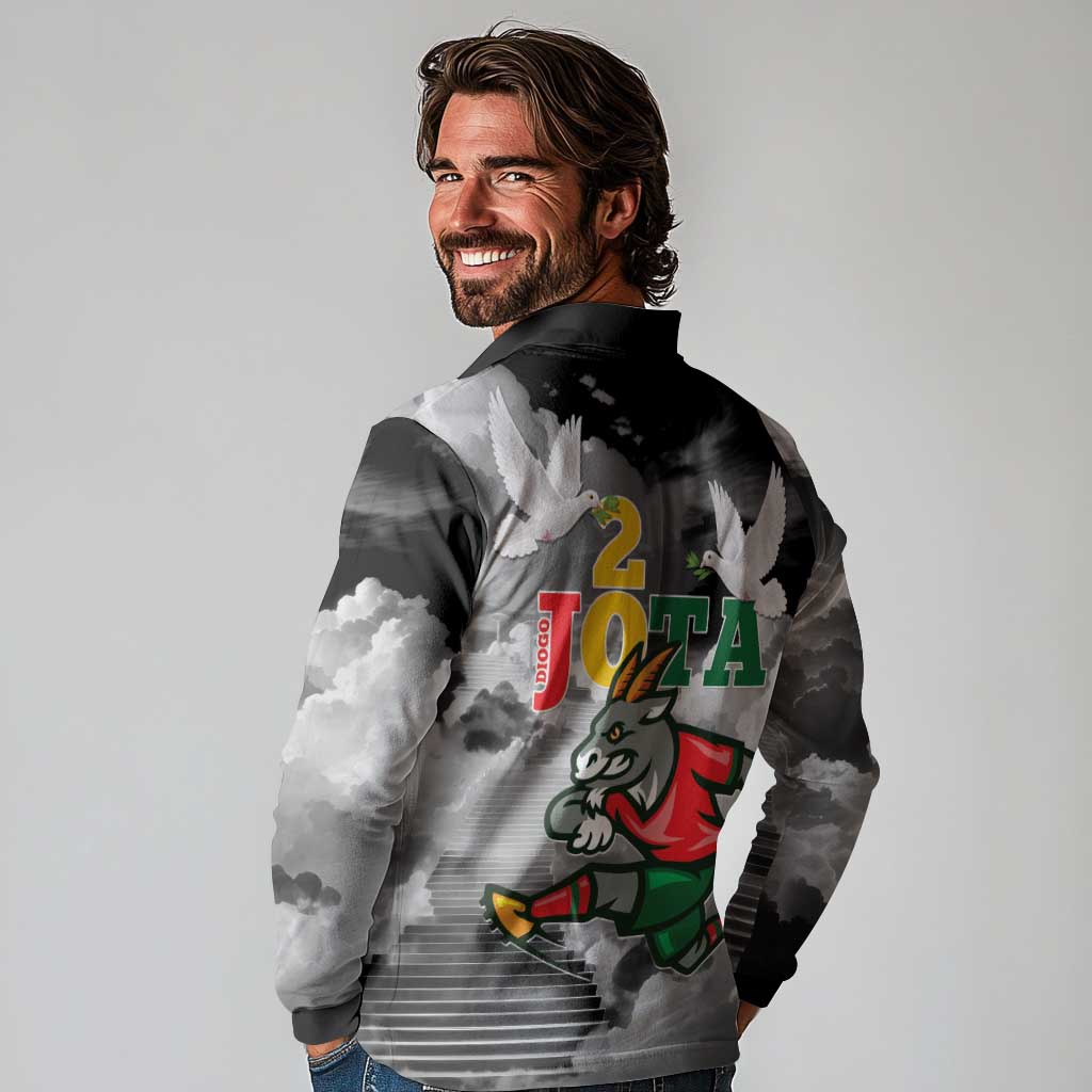 Portuguese Footballer Memorial Long Sleeve Polo Shirt You'll Never Walk Alone Rest In Peace 1996-2025 - Wonder Print Shop