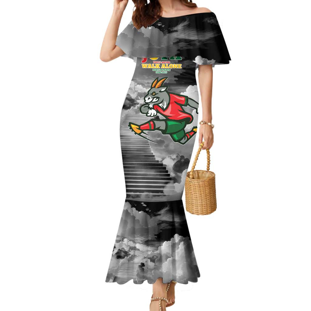 Portuguese Footballer Memorial Mermaid Dress You'll Never Walk Alone Rest In Peace 1996-2025 - Wonder Print Shop