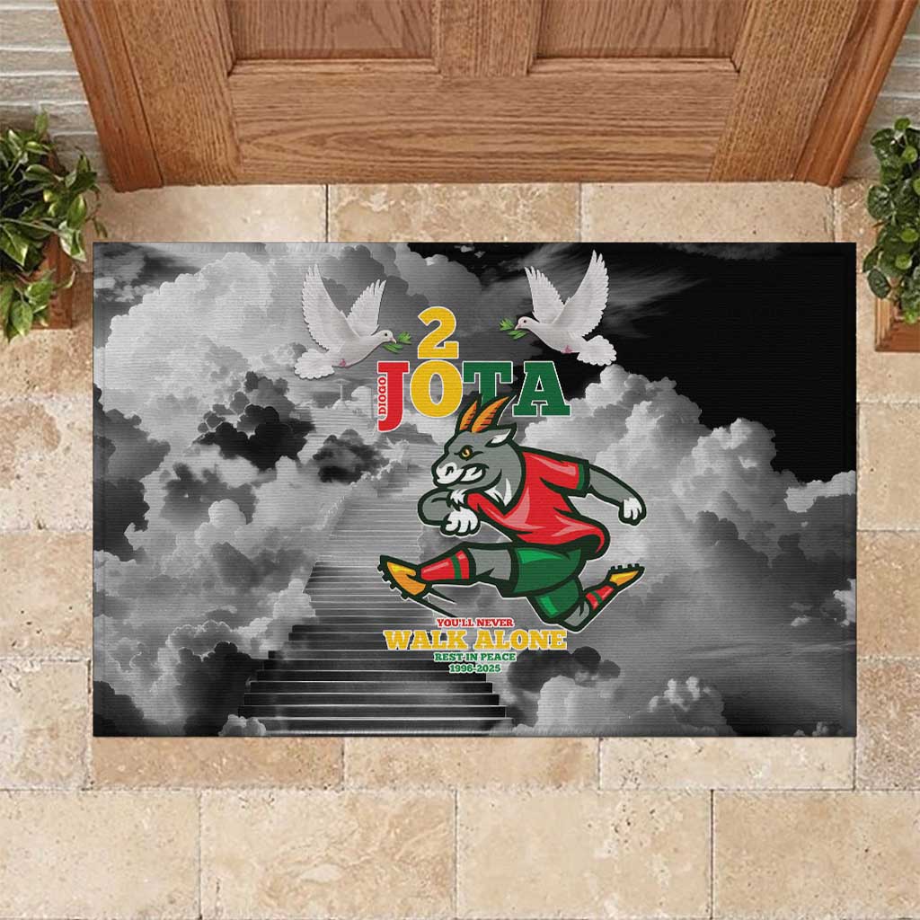 Portuguese Footballer Memorial Rubber Doormat You'll Never Walk Alone Rest In Peace 1996-2025 - Wonder Print Shop