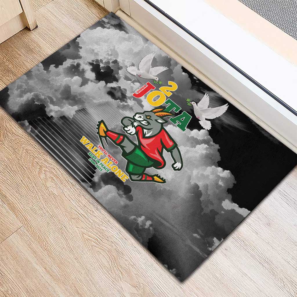 Portuguese Footballer Memorial Rubber Doormat You'll Never Walk Alone Rest In Peace 1996-2025 - Wonder Print Shop