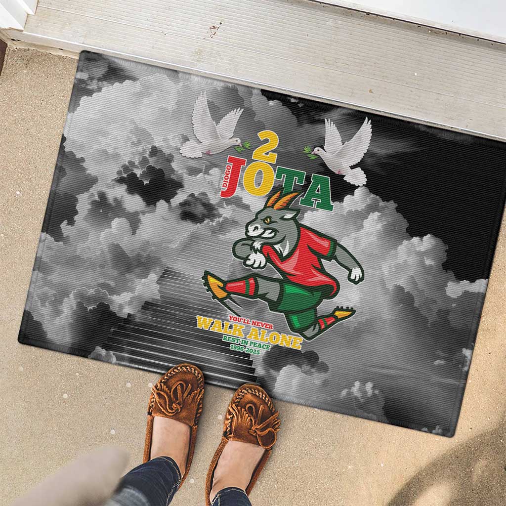 Portuguese Footballer Memorial Rubber Doormat You'll Never Walk Alone Rest In Peace 1996-2025 - Wonder Print Shop