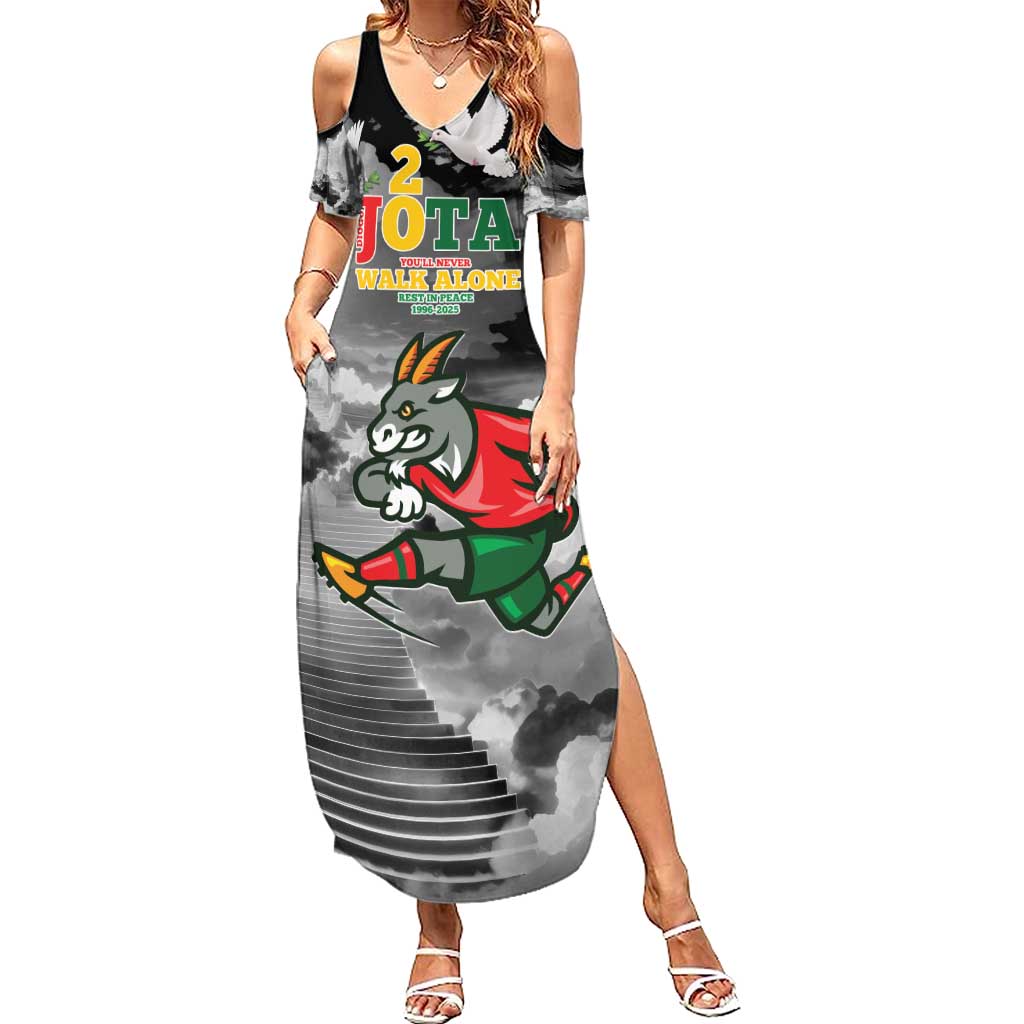 Portuguese Footballer Memorial Summer Maxi Dress You'll Never Walk Alone Rest In Peace 1996-2025 - Wonder Print Shop