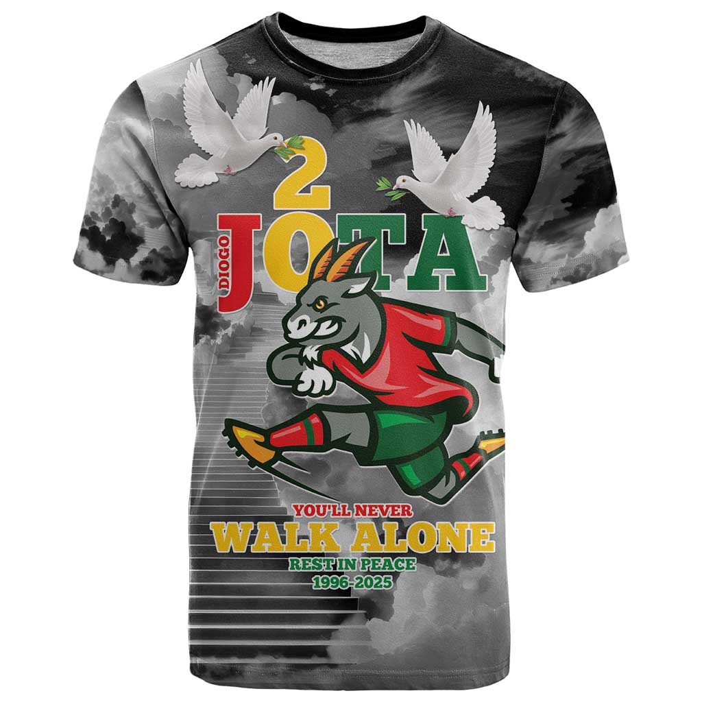 Portuguese Footballer Memorial T Shirt You'll Never Walk Alone Rest In Peace 1996-2025 - Wonder Print Shop