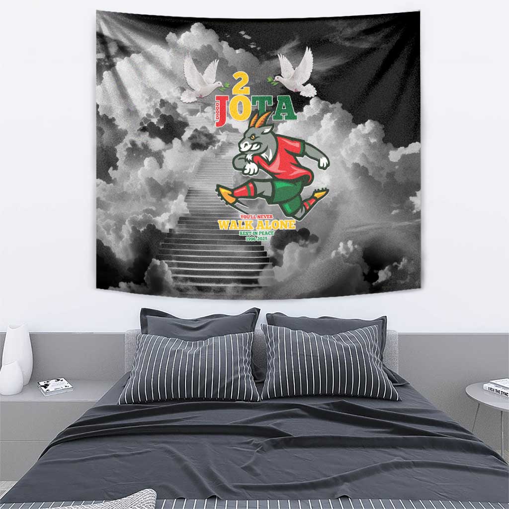 Portuguese Footballer Memorial Tapestry You'll Never Walk Alone Rest In Peace 1996-2025 - Wonder Print Shop