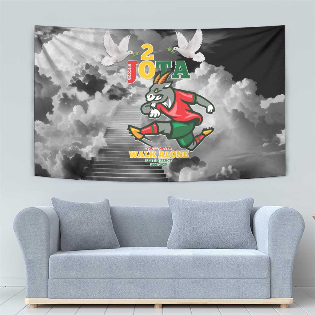 Portuguese Footballer Memorial Tapestry You'll Never Walk Alone Rest In Peace 1996-2025 - Wonder Print Shop