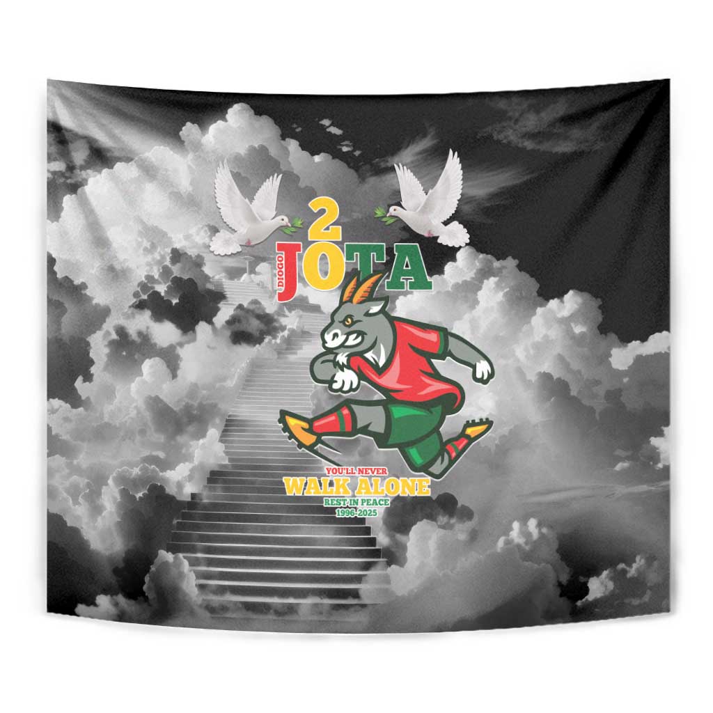 Portuguese Footballer Memorial Tapestry You'll Never Walk Alone Rest In Peace 1996-2025 - Wonder Print Shop