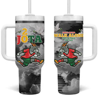 Portuguese Footballer Memorial Tumbler With Handle You'll Never Walk Alone Rest In Peace 1996-2025 - Wonder Print Shop