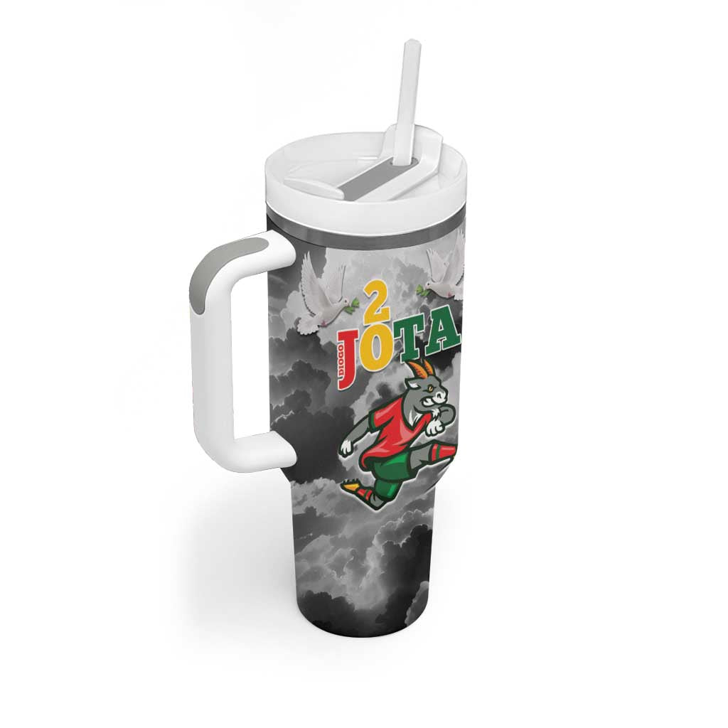 Portuguese Footballer Memorial Tumbler With Handle You'll Never Walk Alone Rest In Peace 1996-2025 - Wonder Print Shop