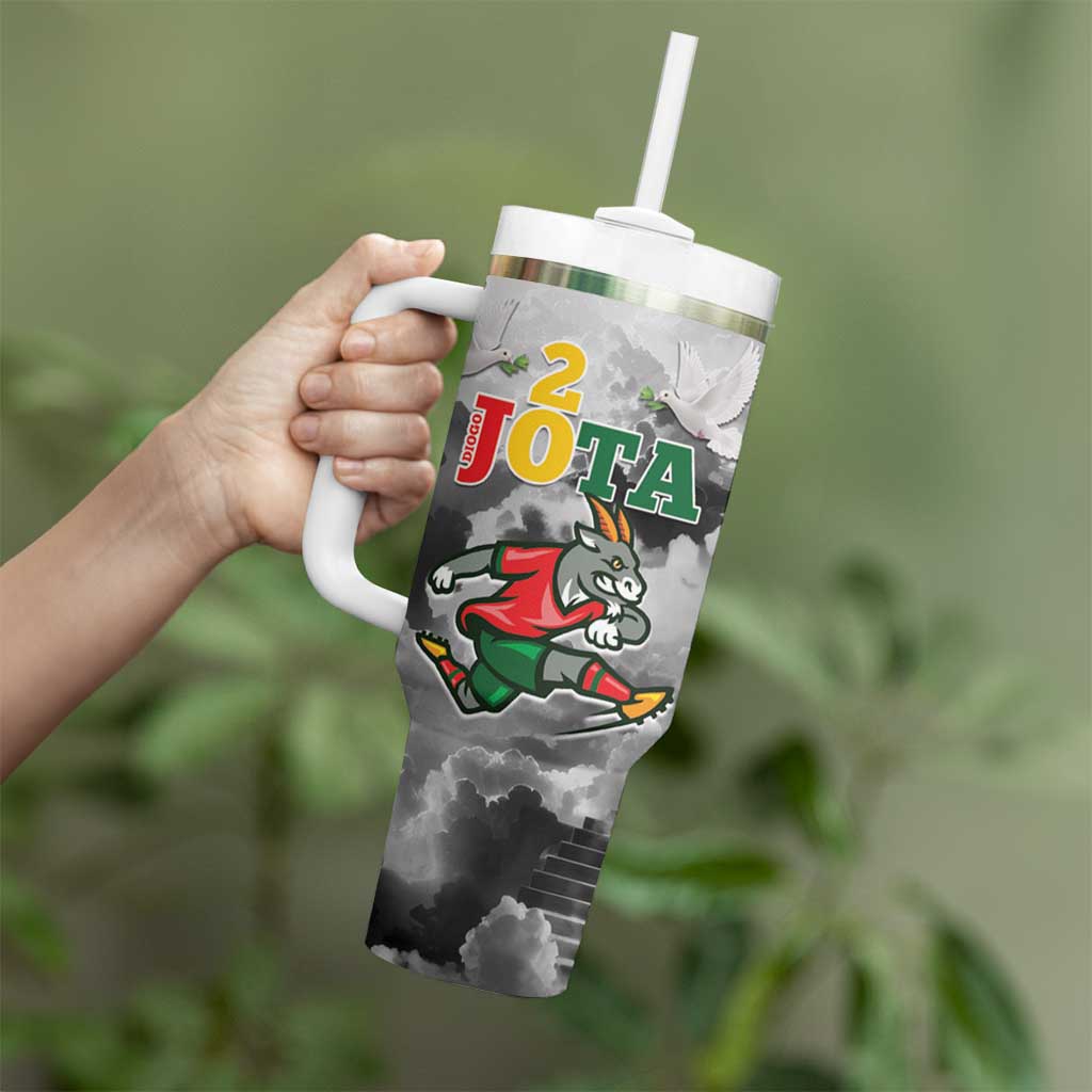 Portuguese Footballer Memorial Tumbler With Handle You'll Never Walk Alone Rest In Peace 1996-2025 - Wonder Print Shop