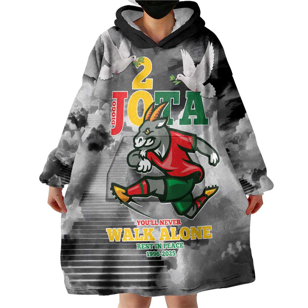 Portuguese Footballer Memorial Wearable Blanket Hoodie You'll Never Walk Alone Rest In Peace 1996-2025 - Wonder Print Shop