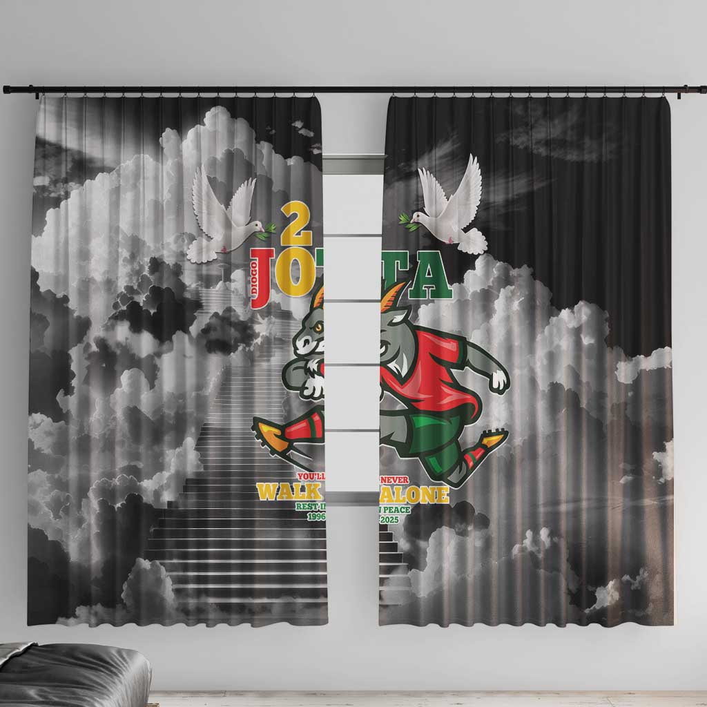 Portuguese Footballer Memorial Window Curtain You'll Never Walk Alone Rest In Peace 1996-2025 - Wonder Print Shop