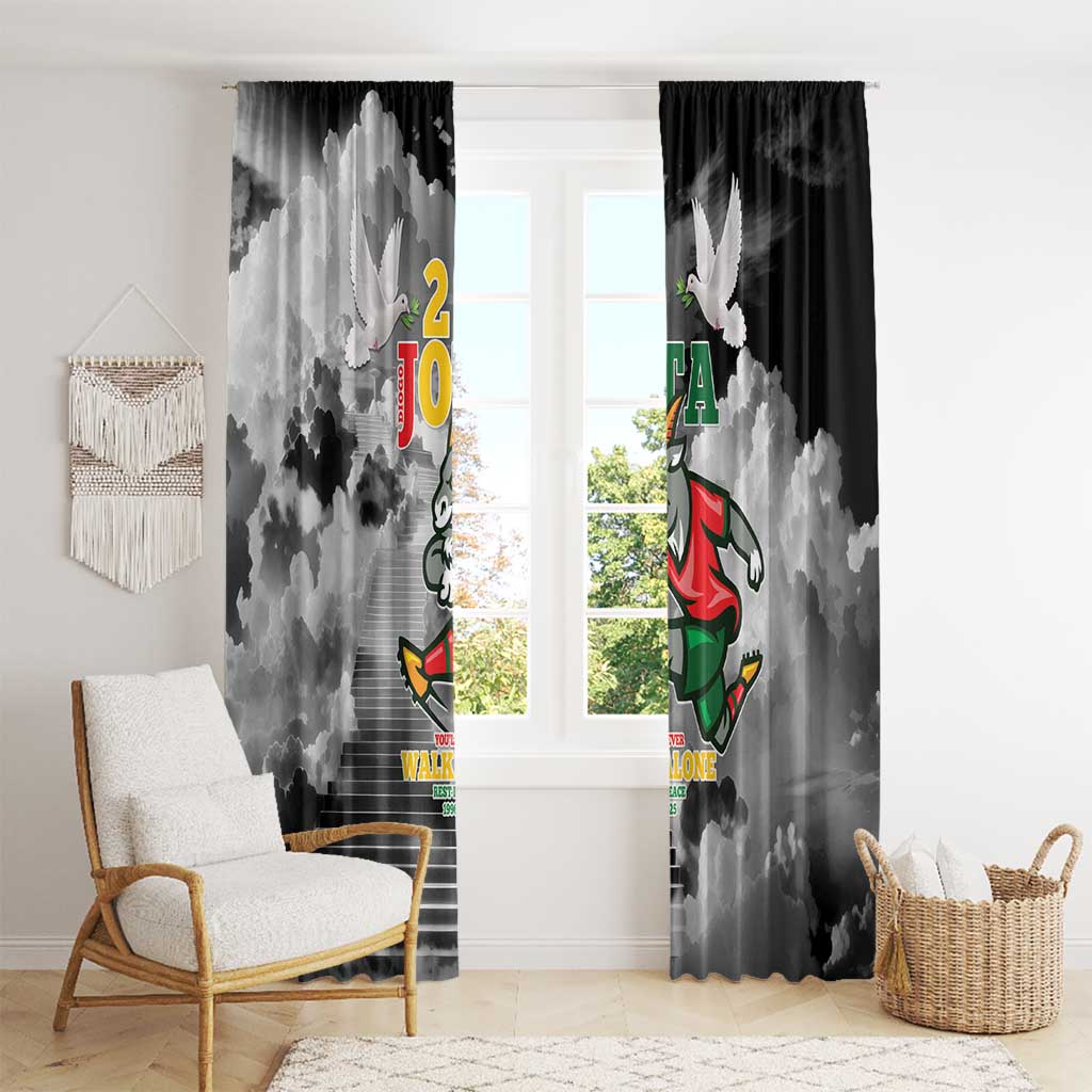 Portuguese Footballer Memorial Window Curtain You'll Never Walk Alone Rest In Peace 1996-2025 - Wonder Print Shop