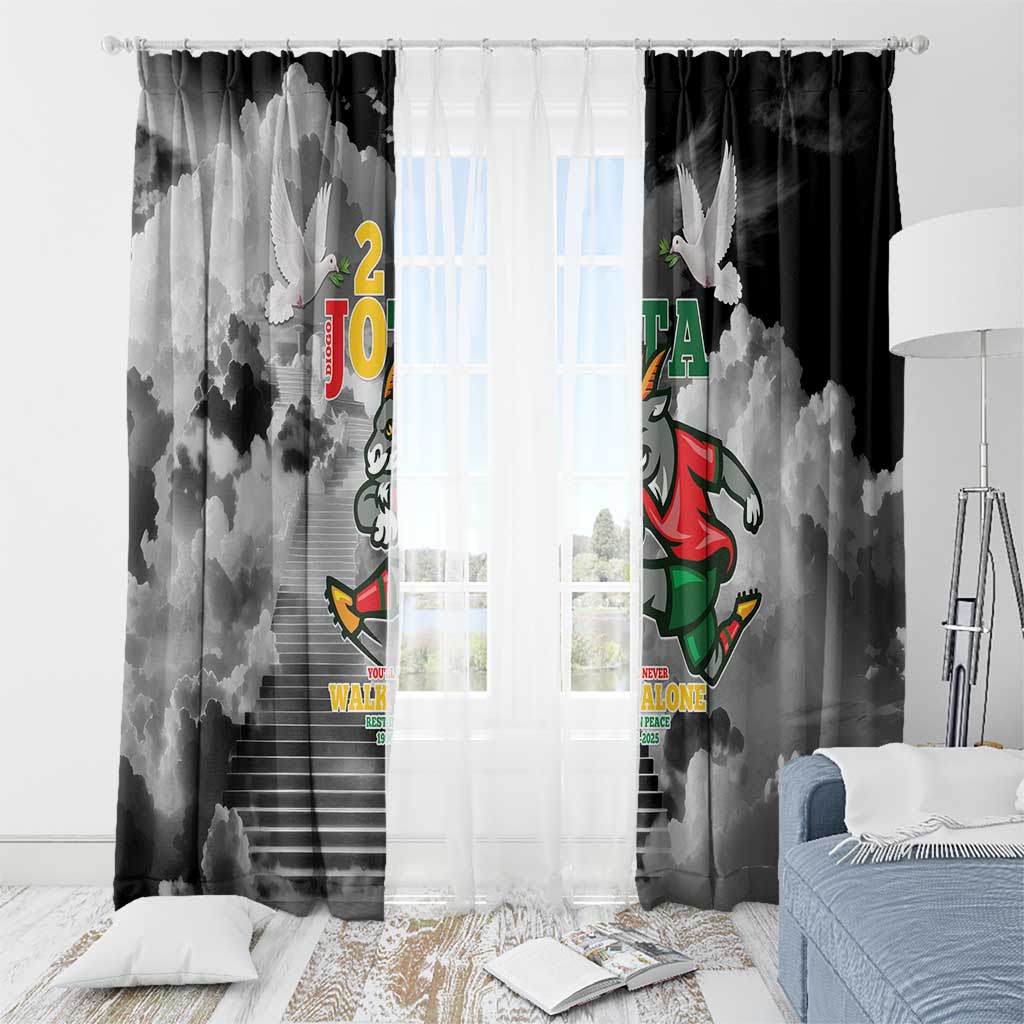 Portuguese Footballer Memorial Window Curtain You'll Never Walk Alone Rest In Peace 1996-2025 - Wonder Print Shop